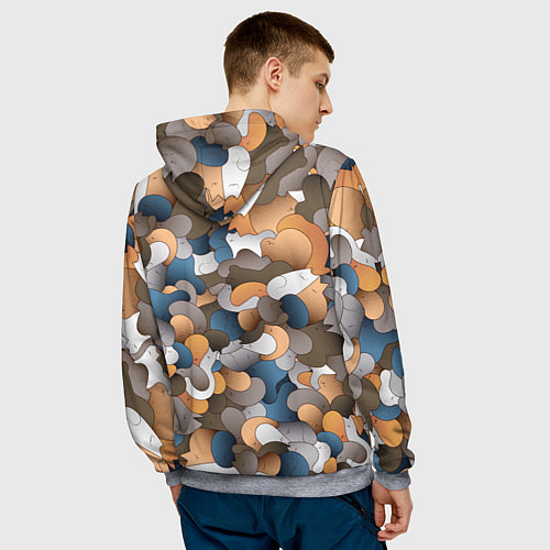 Мужская толстовка Котики это жидкость / 3D-Меланж – фото 4