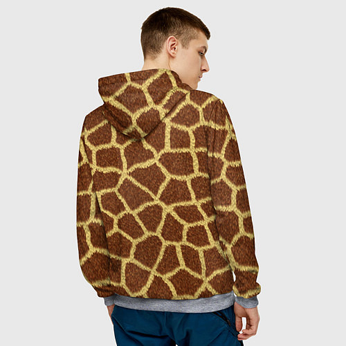 Мужская толстовка Текстура жирафа / 3D-Меланж – фото 4