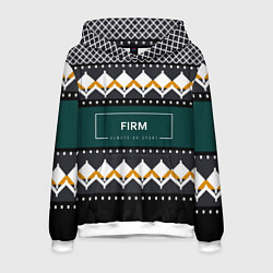 Толстовка-худи мужская FIRM ретро свитер, цвет: 3D-белый