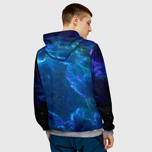 Мужская толстовка Бескрайний космос - Nasa / 3D-Меланж – фото 4