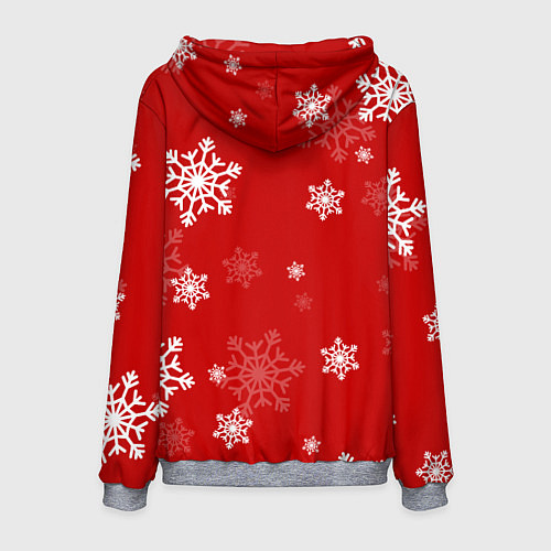 Мужская толстовка Котик в свитере с ёлочкой / 3D-Меланж – фото 2