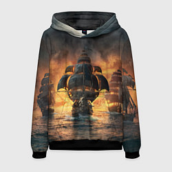 Толстовка-худи мужская Skull & Bones, цвет: 3D-черный