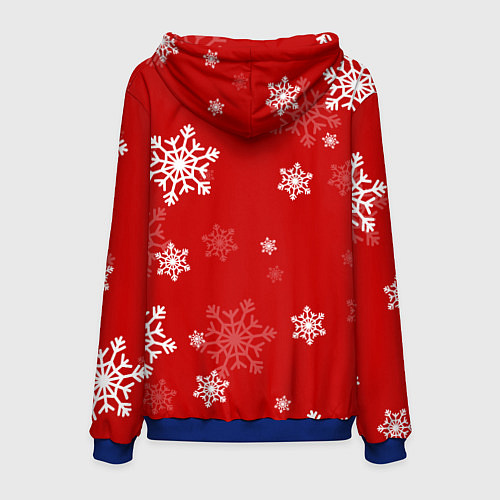 Мужская толстовка Пауэр в новогодней шапочке / 3D-Синий – фото 2