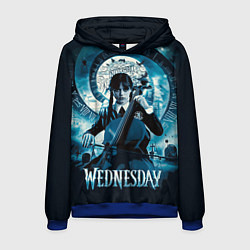 Толстовка-худи мужская Wednesday Addams 2022, цвет: 3D-синий