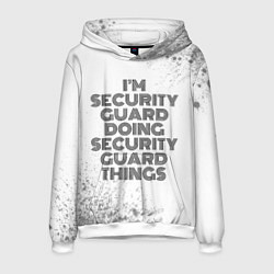 Толстовка-худи мужская Im doing security guard things: на светлом, цвет: 3D-белый
