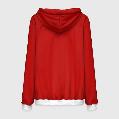 Мужская толстовка Christmas cat with a garland / 3D-Белый – фото 2