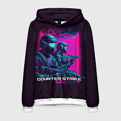 Толстовка-худи мужская Cs Go neon, цвет: 3D-белый