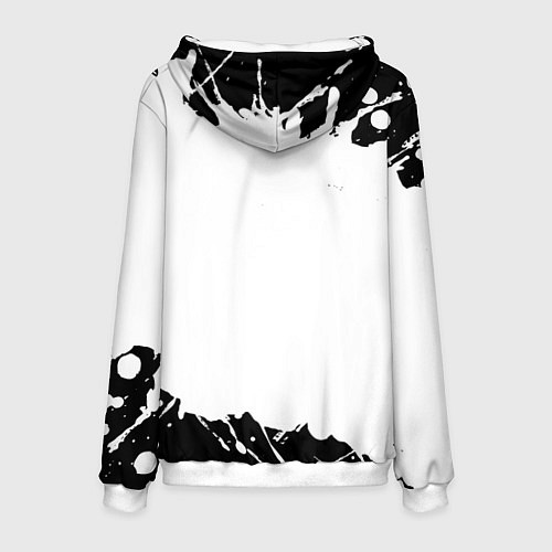 Мужская толстовка Кролик НГ силуэт на светлом / 3D-Белый – фото 2