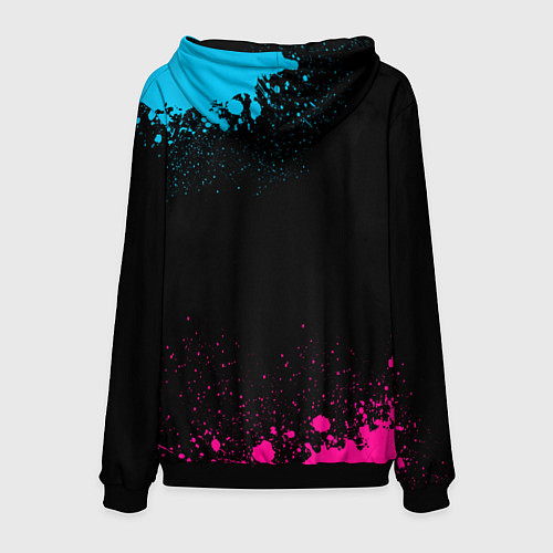 Мужская толстовка Массажист за работой - неоновый градиент / 3D-Черный – фото 2