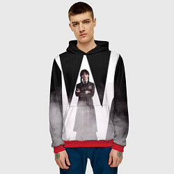 Толстовка-худи мужская W wednesday addams, цвет: 3D-красный — фото 2