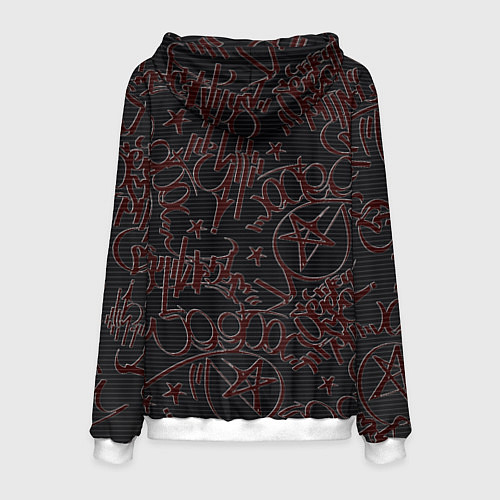 Мужская толстовка Bring me the horizon девочка с черепом / 3D-Белый – фото 2