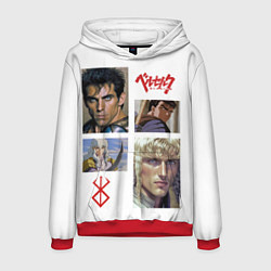 Толстовка-худи мужская Оуэн Уилсон и Бен Стиллер в аниме Берсерк, цвет: 3D-красный