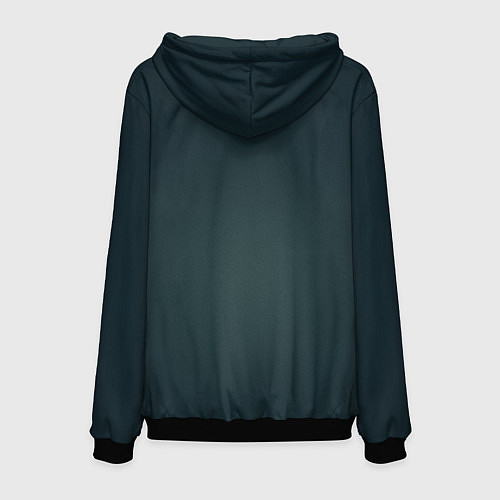 Мужская толстовка Милый персонаж с мандарином / 3D-Черный – фото 2