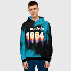 Толстовка-худи мужская Made in 1964: liquid art, цвет: 3D-черный — фото 2
