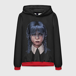 Толстовка-худи мужская Wednesday - Уэнсдэй Аддамс, цвет: 3D-красный