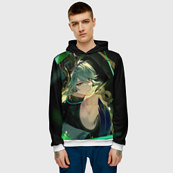 Толстовка-худи мужская Genshin impact - Аль-хайтам, цвет: 3D-белый — фото 2