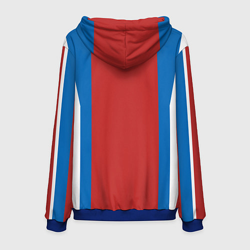 Мужская толстовка Непобедимый - в цветах российского флага / 3D-Синий – фото 2