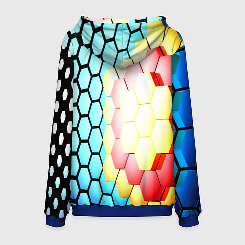 Мужская толстовка Shape abstract color / 3D-Синий – фото 2