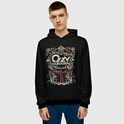 Толстовка-худи мужская Ozzy Osbourne logo, цвет: 3D-черный — фото 2