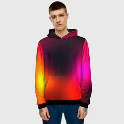 Толстовка-худи мужская Абстрактная текстура, цвет: 3D-черный — фото 2