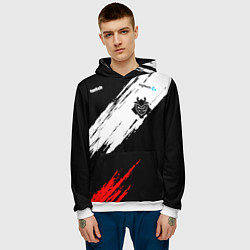 Толстовка-худи мужская G2 форма, цвет: 3D-белый — фото 2