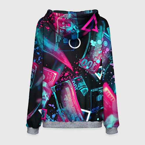 Мужская толстовка Neon money / 3D-Меланж – фото 2