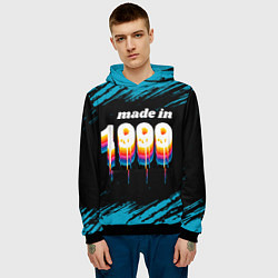 Толстовка-худи мужская Made in 1999: liquid art, цвет: 3D-черный — фото 2