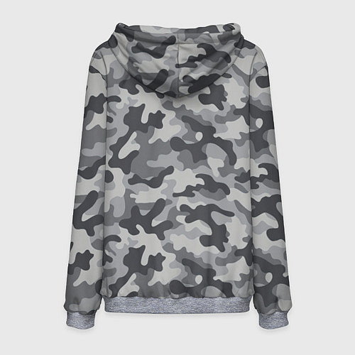 Мужская толстовка Городской серый камуфляж / 3D-Меланж – фото 2