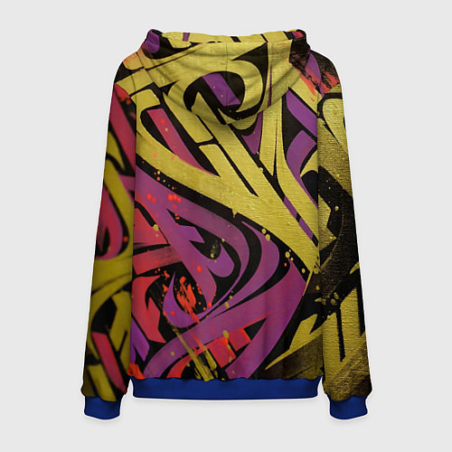 Мужская толстовка Calligraphic style / 3D-Синий – фото 2