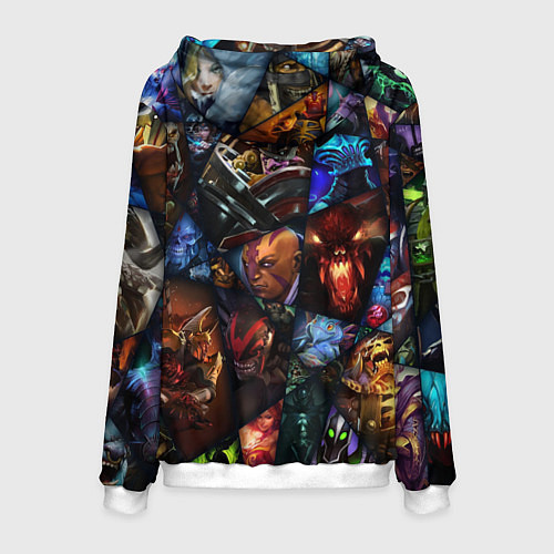 Мужская толстовка Мозаика персонажи Dota 2 / 3D-Белый – фото 2
