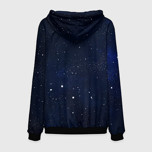 Мужская толстовка Космический звёздный лев / 3D-Черный – фото 2