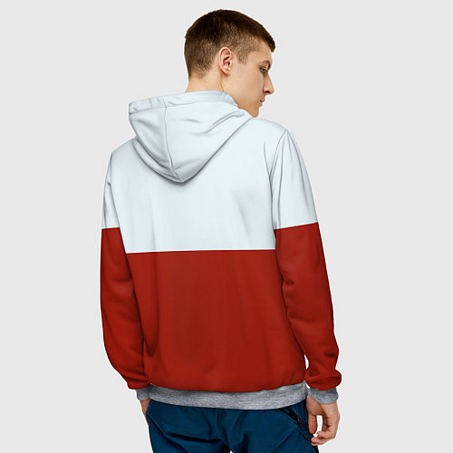 Мужская толстовка Пиксельная лиса с надписью fox / 3D-Меланж – фото 4