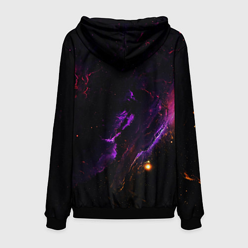 Мужская толстовка Неоновое пространство космоса / 3D-Черный – фото 2