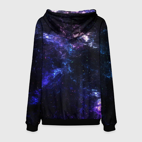 Мужская толстовка Дали неонового космоса / 3D-Черный – фото 2