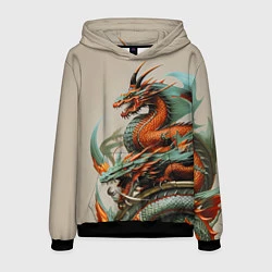Толстовка-худи мужская Japan dragon - irezumi, цвет: 3D-черный