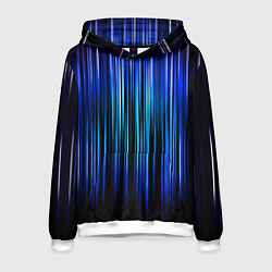Толстовка-худи мужская Neon line stripes, цвет: 3D-белый