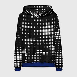Толстовка-худи мужская Pixel art - abstraction, цвет: 3D-синий