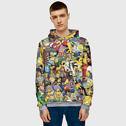 Толстовка-худи мужская Simpsonhistory, цвет: 3D-меланж — фото 2