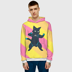 Толстовка-худи мужская Hi-Fi Rush Cat, цвет: 3D-белый — фото 2