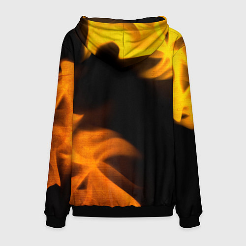 Мужская толстовка Free Fire - gold gradient: надпись, символ / 3D-Черный – фото 2