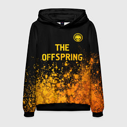 Толстовка-худи мужская The Offspring - gold gradient: символ сверху, цвет: 3D-черный