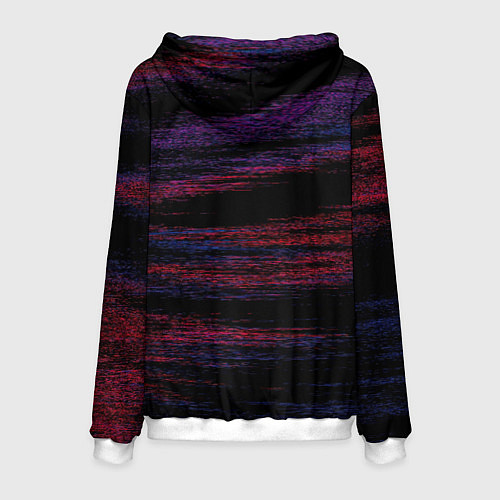 Мужская толстовка Разлив красной и синей краски / 3D-Белый – фото 2