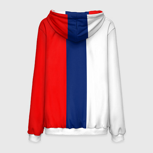 Мужская толстовка Russia national team: white blue red / 3D-Белый – фото 2