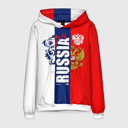 Мужская толстовка Russia national team: white blue red