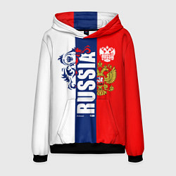 Мужская толстовка Russia national team: white blue red