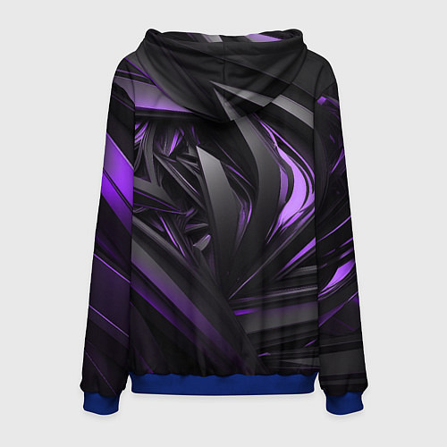 Мужская толстовка Черно-фиолетовые объекты / 3D-Синий – фото 2