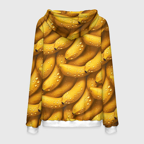 Мужская толстовка Сочная текстура из бананов / 3D-Белый – фото 2
