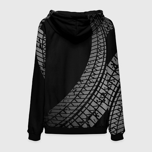 Мужская толстовка Mazda tire tracks / 3D-Черный – фото 2