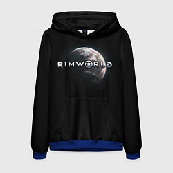Толстовка-худи мужская Rimworld planet, цвет: 3D-синий