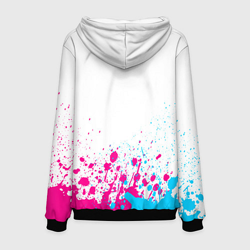 Мужская толстовка Akira neon gradient style: символ сверху / 3D-Черный – фото 2